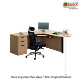 OBASIX® Wooden Pen Stand for Study Table Office Desk Organizer|Natural Wooden Pen Pencil Holder|Unique Design Stationary Storage-PS05